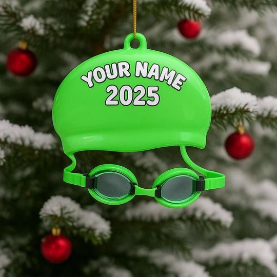 Discover Personalized Swimming Ornament, Swimmer Christmas Decoration, Sports Gift Keepsake for Athletes, Sports Christmas ornament, Fitness ornament