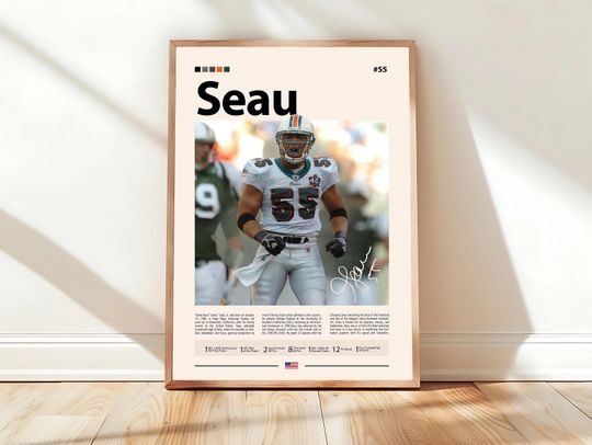 Discover Junior Seau Poster, San Diego Chargers Print, football Poster, Sports Poster, football Fans, Football Poster, football Wall Art, Sports Bedroom Posters