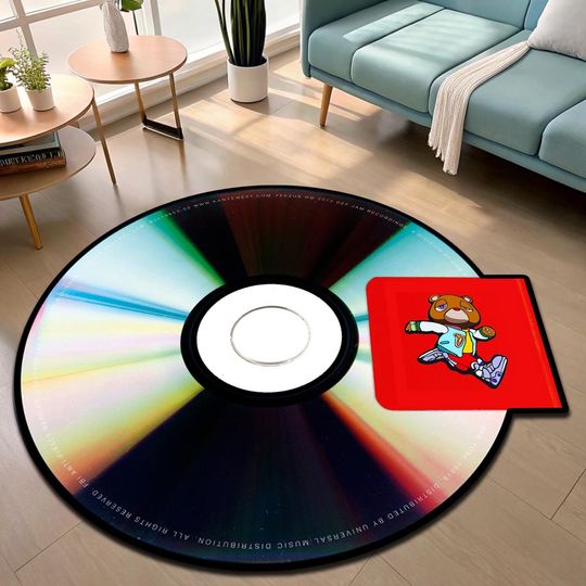 Discover Kanye West Rug,Kanye West CD Rug, Music Inspired Album CD Rug, Music Rug,Music Decor,Round Rug,Fantastic Rug,Area Rug,Record,Gifts For Him