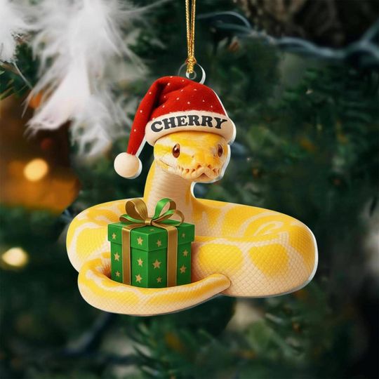 Discover Personalized Ball Python Ornament 2025, Custom Snake Christmas Ornament, Reptile Lover Gift, Exotic Pet Ornament, Snake Owner Holiday Decor