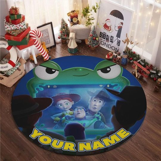 Discover Custom Disney Toy Story Screen Surprise Round Rug, Birthday Gift, Home Decor, Kids Room Rug