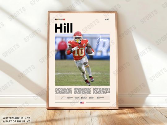 Discover Tyreek Hill Poster, Miami Dolphins Print, football Poster, Sports Poster, football Fans, Football Poster, football Wall Art, Sports Bedroom Posters