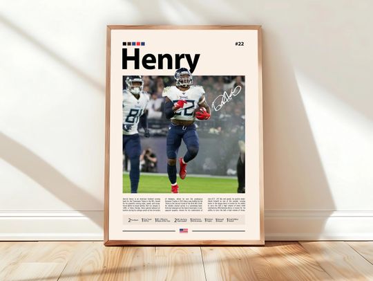 Discover Derrick Henry Poster, Tennessee Titans Poster, football Poster, Sports Poster, football Fans, Football Poster, football Wall Art, Sports Bedroom Posters