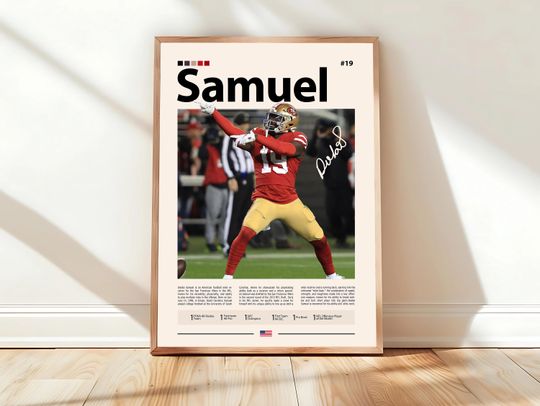 Discover Deebo Samuel Poster, San Francisco 49ers Poster, football Poster, Sports Poster, football Fans, Football Poster, football Wall Art, Sports Bedroom Posters