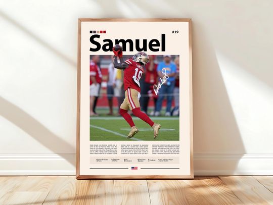 Discover Deebo Samuel Poster, San Francisco 49ers Poster, football Poster, Sports Poster, football Fans, Football Poster, football Wall Art, Sports Bedroom Posters