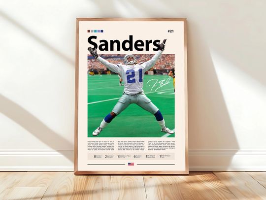 Discover Deion Sanders Poster, Dallas Cowboys Poster, Cowboys Fans, football Poster, Sports Poster, Football Poster, football Wall Art, Sports Bedroom Posters