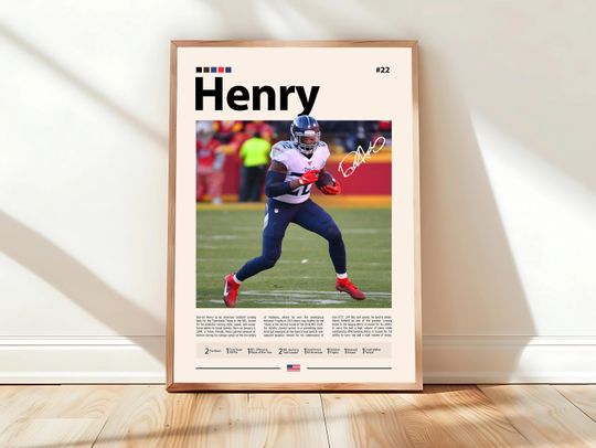 Discover Derrick Henry Poster, Tennessee Titans Poster, football Poster, Sports Poster, football Fans, Football Poster, football Wall Art, Sports Bedroom Posters