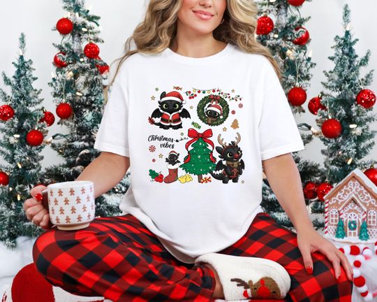Discover Toothless Christmas Shirt, How To Train Your Dragon Christmas Shirt, Disneyland Christmas Shirt, Disney Dragon Shirt, Magic Kingdom Xmas Tee