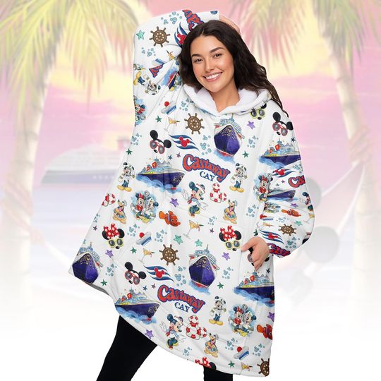 Discover Disney Cruise Blanket Hoodie, Disneyworld Shirt, Castaway Mickey Mouse Cruise Christmas Hoodie, Mickey Friends Hoodie, Disneyland Shirt