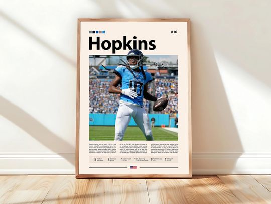 Discover DeAndre Hopkins Poster, Tennessee Titans Print, football Poster, Sports Poster, football Fans, Football Poster, football Wall Art, Sports Bedroom Posters