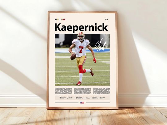 Discover Colin Kaepernick Poster, San Francisco 49ers, football Poster, Sports Poster, football Fans, Football Poster, football Wall Art, Sports Bedroom Posters