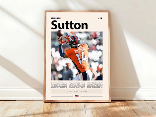 Discover Courtland Sutton Poster, Denver Broncos Print, football Poster, Sports Poster, football Fans, Football Poster, football Wall Art, Sports Bedroom Posters