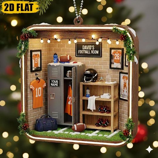 Discover Personalized Football Ornament: Custom Name Christmas Gift