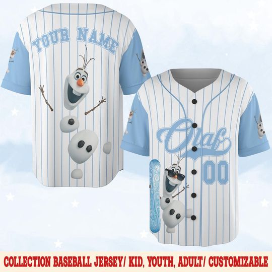 Discover Custom Disney Olaf Baseball Jersey, Frozen Baseball Shirt, Disney Snowman Outfit, Matching Disney Trip Tee, Disney Baseball Shirt C1HD08