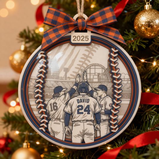 Discover Personalized Detroit Baseball Ornament  Laser Engraved Wooden Sports Fan Gift