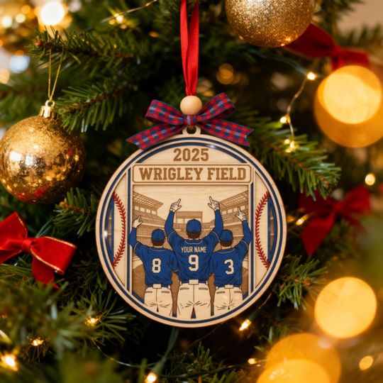 Discover Personalized Cleveland Baseball Wooden Ornament  Laser Engraved Christmas Gift