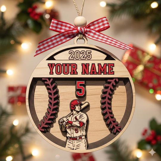 Personalized St. Louis Cardinals Ornament 2025: Custom Baseball Fan Gift