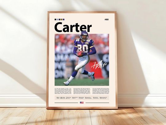 Discover Chris Carter Poster, Minnesota Vikings Print, football Poster, Sports Poster, football Fans, Football Poster, football Wall Art, Sports Bedroom Posters