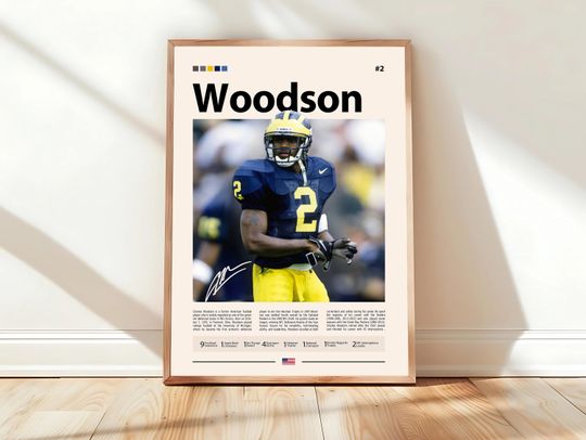Discover Charles Woodson Poster, Michigan Wolverines, football Poster, Sports Poster, football Fans, Football Poster, football Wall Art, Sports Bedroom Posters