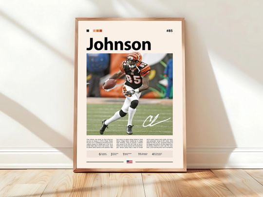 Discover Chad Johnson Poster, Cincinnati Bengals Print, football Poster, Sports Poster, football Fans, Football Poster, football Wall Art, Sports Bedroom Posters