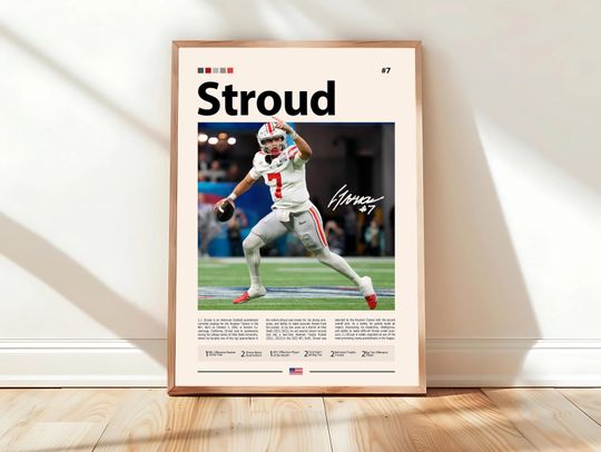 Discover C.J. Stroud Poster, Houston Texans Print, football Poster, Sports Poster, football Fans, Football Poster, football Wall Art, Sports Bedroom Posters