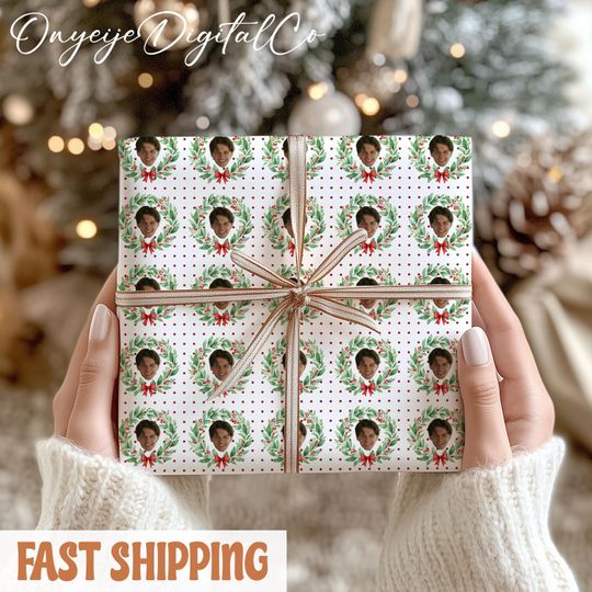 Vintage Conrad Fisher Christmas Wrapping Paper | The Summer I Turned Pretty Holiday Gift Wrap | Team Conrad Retro X-Mas Paper