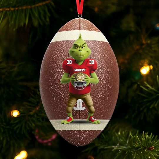 Discover funny character Green Monster Acrylic Ornament, Personalized Sports Lover Christmas Gift