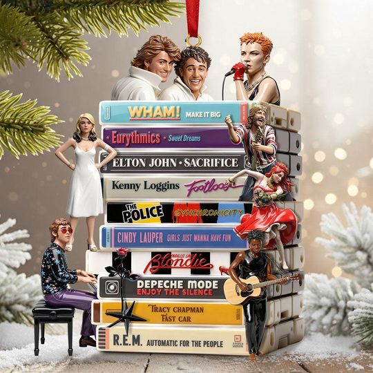 80s Music Acrylic Ornament  Gen X/Y Christmas Gift, Retro Holiday Decor