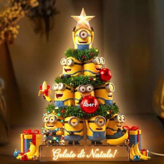 Discover Funny Holiday Monster Minions Ornament - Personalized Acrylic Christmas Gift (Does Not Glow)