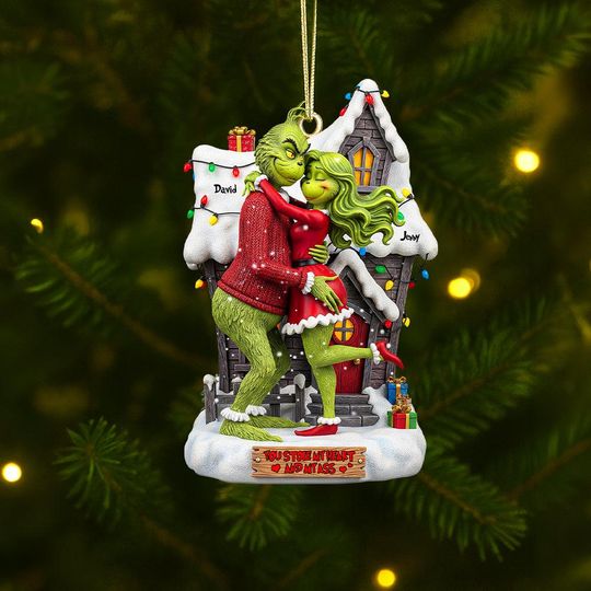 Personalized funny character Couple Acrylic Ornament - Funny Christmas Gift