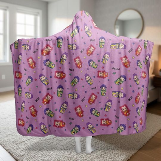 Discover Custom Huntrix Inspired Hooded Blanket, Kpop Hunters Blanket, Kpop Fan Gift, Christmas Blanket