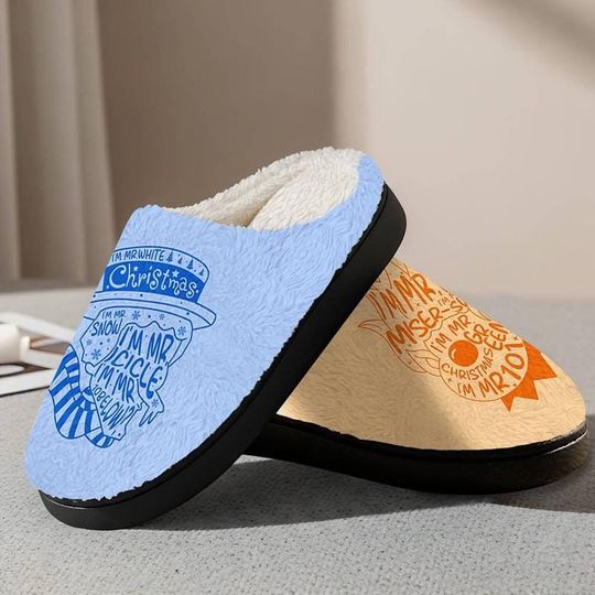 Discover Miser Brothers Heating And Cooling Slipper, Snow Miser &Heat Miser Cozy Slipper, Miser Brothers Fans Slipper, Miser Brothers Christmas Gift
