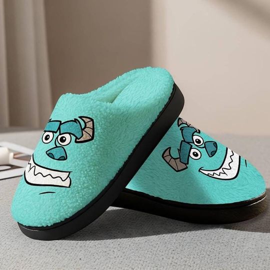 Discover Monster University Cozy Slipper Monster Inc 2 James P. Sullivan Character Disneyland Movie Fluffy Slipper Sullivan Comfortable House Shoes
