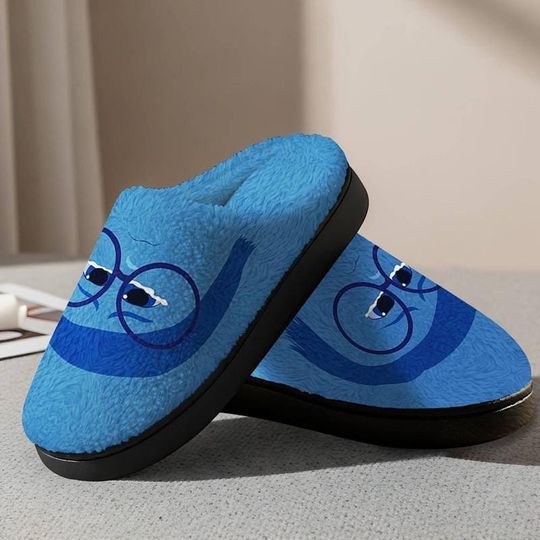 Disneyland Inside Out Sadness Cozy Slipper Inside Out Sadness Character Cozy Shoes Disneyland Movie Slipper Sadness Comfortable House Shoes