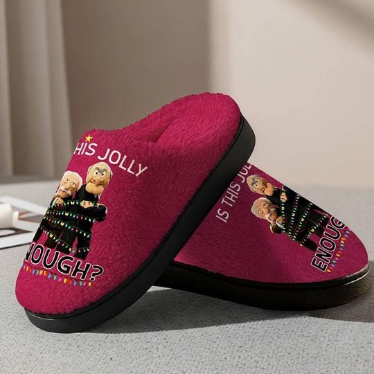 Discover Statler Waldorf Christmas Slipper The Muppet Show Slipper Funny Christmas Slipper Holiday Family Christmas Slipper Christmas Muppet Gift 05