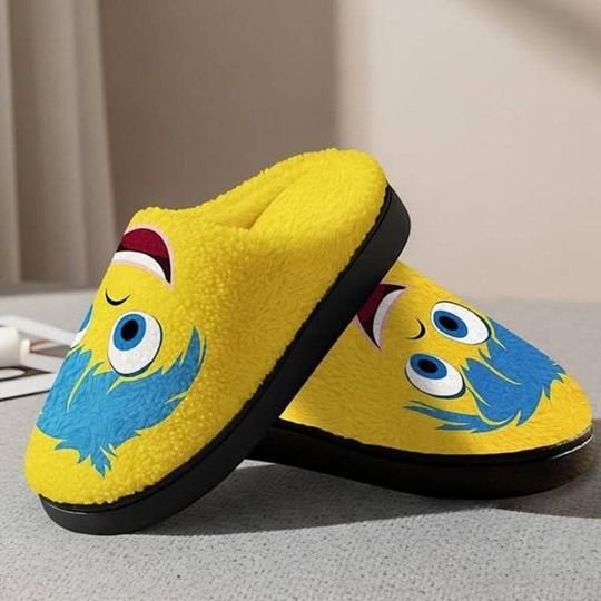 Discover Disneyland Inside Out Cozy Slipper, Inside Out Joy Character Cozy Shoes, Disneyland Movie Fluffy Slipper, Joy Comfortable House Shoes 02