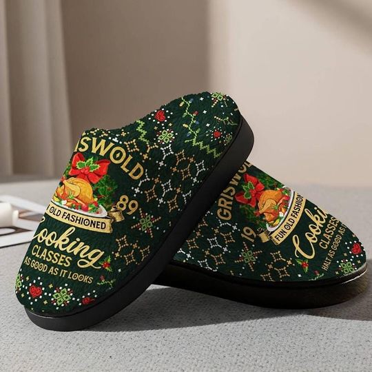 National Lampoon's Christmas Vacation Slipper, Clark Griswold Slipper, Christmas Vacation, Xmas Holiday, Christmas Couple Gift 01