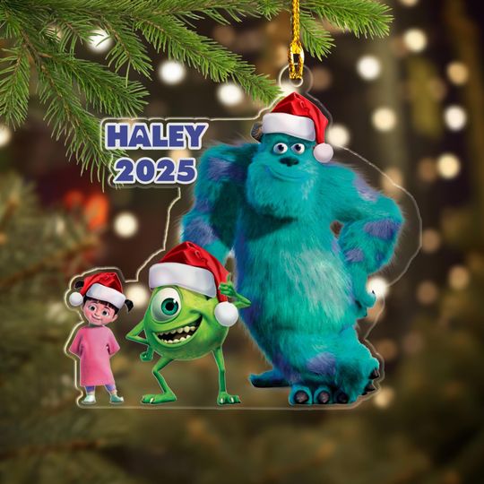 Discover Personalized Disney Monster Inc Ornament, Monster Inc Christmas Ornament, Customized Disney 2025 Christmas Tree Decor Gift For Kid