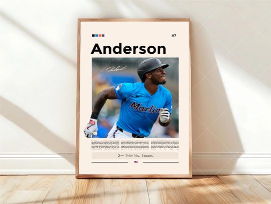 Discover Tim Anderson Poster, Chicago White Sox Print, MLB Wall Art, Baseball Player Decor, White Sox Fan Gift, Sports Bedroom, Man Cave Print
