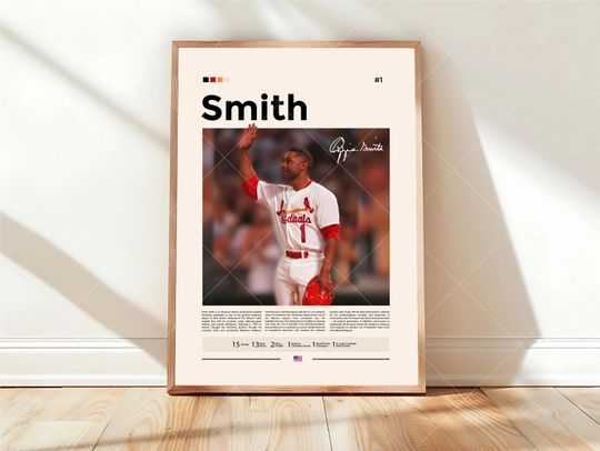 Discover Ozzie Smith Poster, St. Louis Cardinals Print, MLB Poster, Sports Poster, Baseball Fans, Shortstop Poster, Baseball Wall Art, Sports Posters