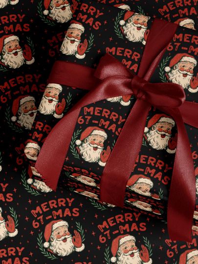 Discover 67 Santa Wrapping Paper Funny Christmas Gift Wrap Roll Meme Holiday Wrapping Paper Trendy Internet Humor for Kids Teens or Teachers