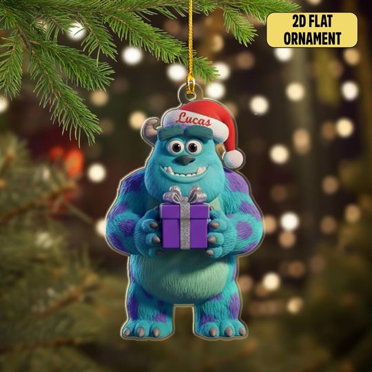 Discover Personalized Disney Sulley Ornament, Monster Inc Christmas Ornament, Customized Disney 2025 Christmas Tree Decor Gift For Kid