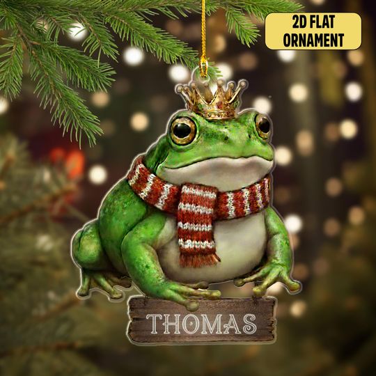 Discover Personalized Frog Christmas Ornament, Gifts For Frog Lovers, Frog Xmas Ornament, Christmas Frog Tree Decor, Funny Animal Ornament