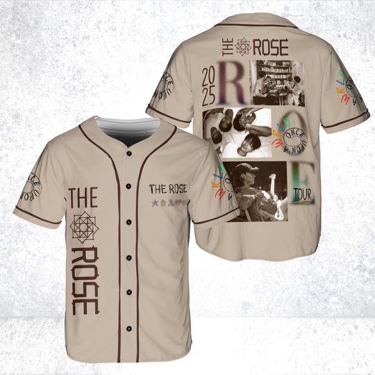 The Rose Once Upon AWRLD Tour Baseball Jersey, The Rose WRLD Road Map, The Rose 2025 World Tour