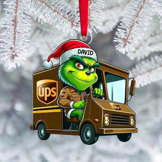 Discover Personalized funny character Postal Worker Acrylic Ornament, Funny Christmas Gift