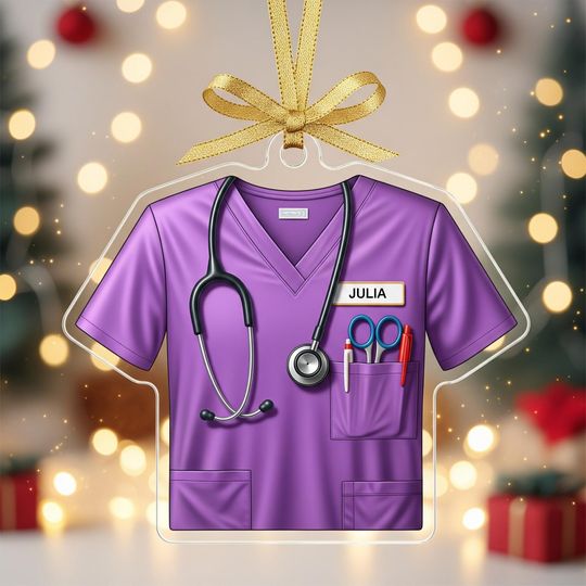 Personalized Nurse Ornament, Custom Christmas 2025 Gift for RN, Nurse Practitioner Graduation, BSN Student Keepsake