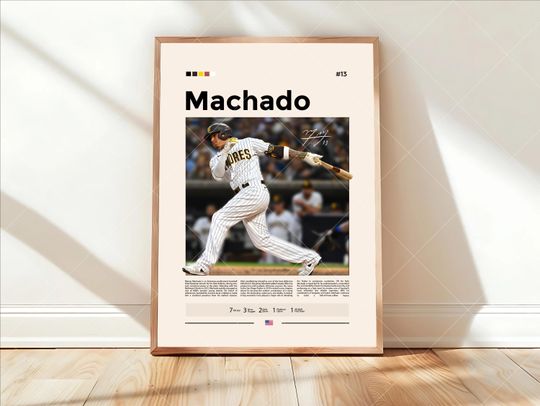 Discover Manny Machado Poster, San Diego Padres Baseball Poster, Sports Bedroom Poster Decor