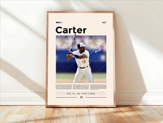 Discover Joe Carter Poster, Toronto Blue Jays Baseball Poster, Sports Bedroom Poster Decor
