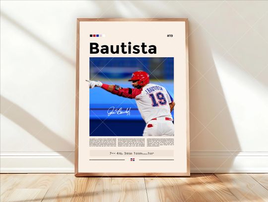 Discover Jos Bautista Poster, Toronto Blue Jays Baseball Poster, Sports Bedroom Poster Decor