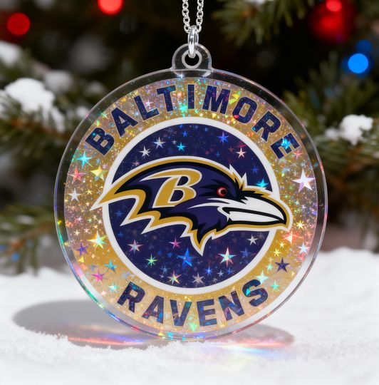 Discover Holographic Baltimore Ornament, football Christmas Decor